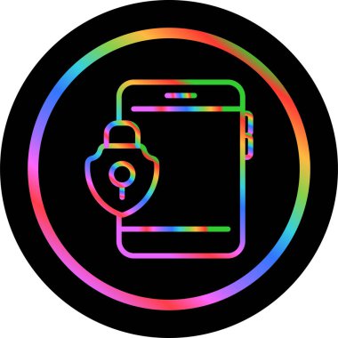 Bir kalkan simgesinin vektör illüstrasyonu