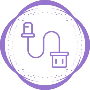 Cable Ferrule simgesinin vektör illüstrasyonu