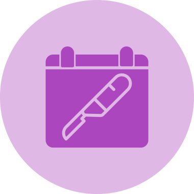 Takvim ve zamanlama simgesi satır biçimi