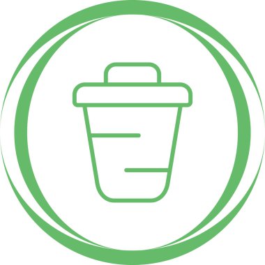 Geri dönüşüm kutusu simgesinin vektör çizimi 