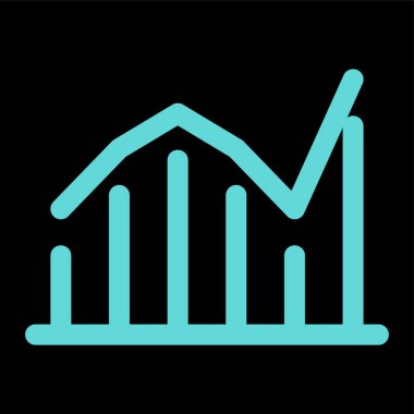çubuk grafik istatistik ikonu vektör illüstrasyonu 