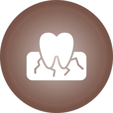 Diş kökü ağ ikonu vektör illüstrasyonu