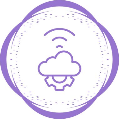 Bulut Otomasyonu Web simgesi vektör çizimi
