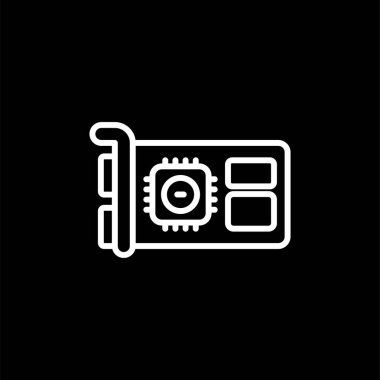 Gpu web simgesi vektör çizimi   