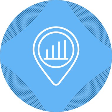 Konum Analitik simge vektör illüstrasyonu 