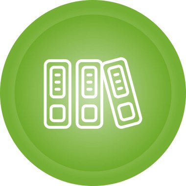 Belge Arşivleme Web simgesi vektör illüstrasyonu
