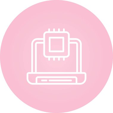 dizüstü bilgisayar simgesi, basit vektör tasarımı 