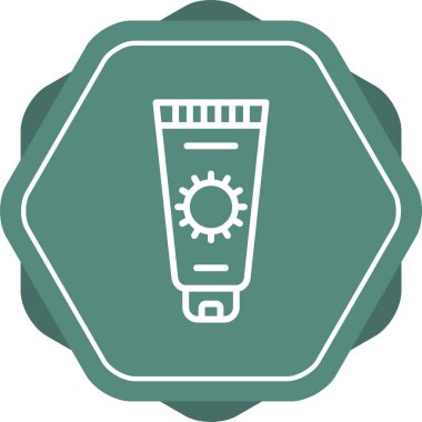 Güneş kremi simgesinin vektör illüstrasyonu