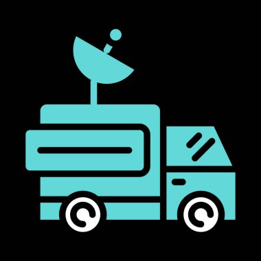 Kamyonet simgesi, vektör illüstrasyonu