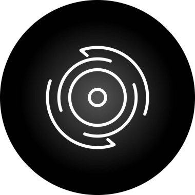 Siyah arkaplanda soyut dairesel tasarım