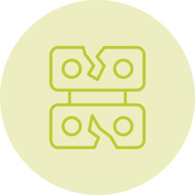 Veri Kırma Simgesi, İzole Vektör İllüstrasyonu 