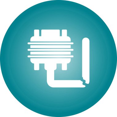 Kırık Kablo ağ simgesi, basit vektör illüstrasyonu