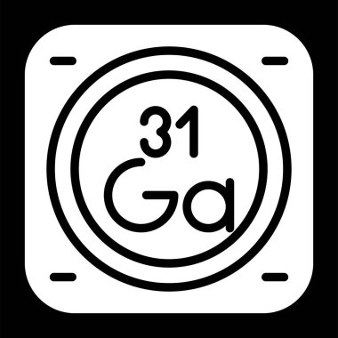 Periyodik tablonun kimyasal elementinin web illüstrasyonu