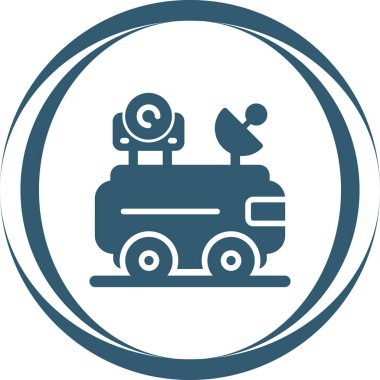 moon rover. Web simgesi basit illüstrasyon