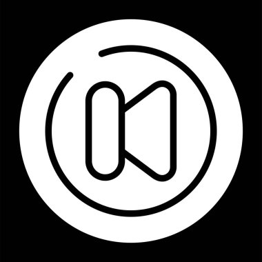 vektör web simgesi görüntüsü Önceki Parça düğmesi 