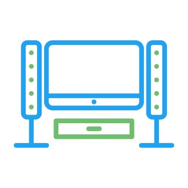 Ana Tiyatro Sistemi simgesinin vektör illüstrasyonu 