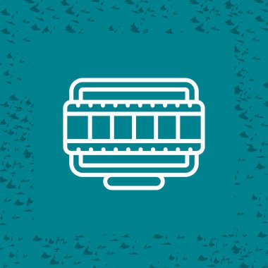 Masaüstü Bilgisayar Web simgesi vektör çizimi