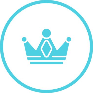 Taç simgesi, ağ basit illüstrasyon