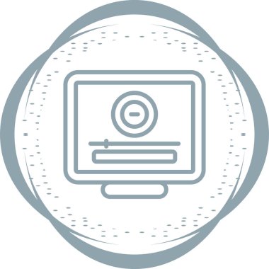 Masaüstü Bilgisayar Web simgesi vektör çizimi