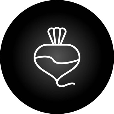 Gıda ikonunun vektör illüstrasyonu. Şalgam   