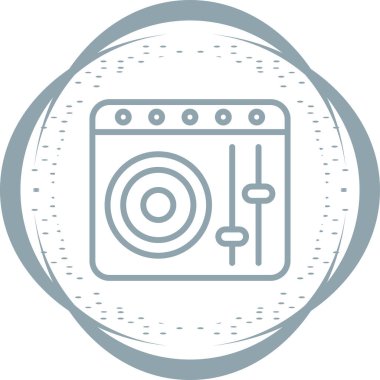 DJ Denetleyici Web simgesi vektör illüstrasyonu 