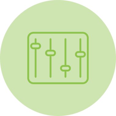 Eşitleyici modern simgenin vektör illüstrasyonu