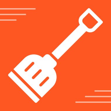 Kar küreği ağ simgesi, vektör illüstrasyonu           