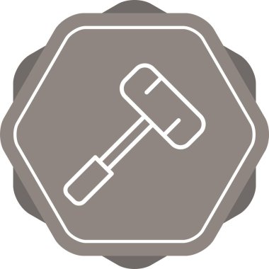 Balyoz. Web simgesi basit illüstrasyon 