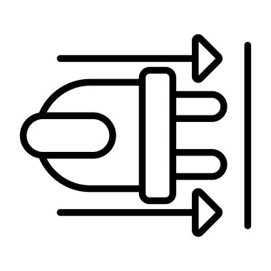 elektrik dolgu simgesi web basit illüstrasyon