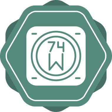 Tungsten kimyasal element simgesi web illüstrasyonu