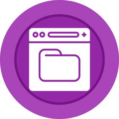 Tarayıcı web simgesi, basit illüstrasyon