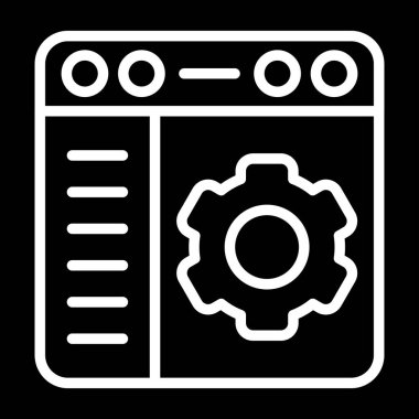 Tarayıcı ayarları simge illüstrasyonu, basit vektör illüstrasyonu 