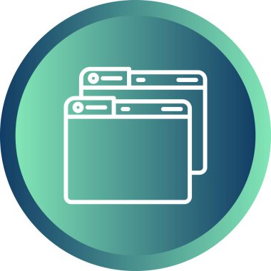 Windows web simgesi vektör çizimi 