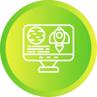 roket simgesi, vektör illüstrasyonu basit tasarım