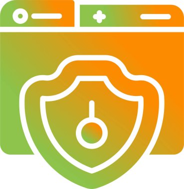 Koruma Ağı simgesinin vektör illüstrasyonu 