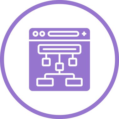 Tarayıcı web simgesi, basit illüstrasyon
