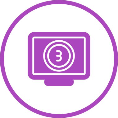 Geri sayım web simgesi vektör illüstrasyonu