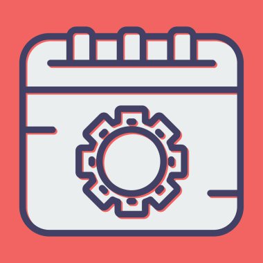 Takvim. Web simgesi basit illüstrasyon 