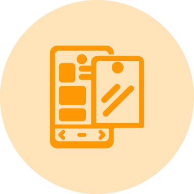 Akıllı telefon simgesinin vektör illüstrasyonu 