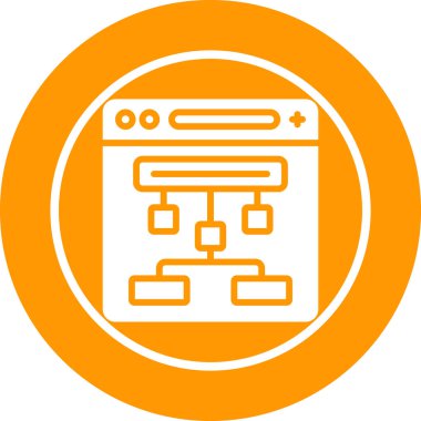 Moda biçimi izole edilmiş arkaplanda tarayıcı simgesi