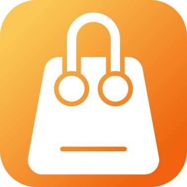 Alışveriş Torbası web simgesi, basit vektör illüstrasyonu 