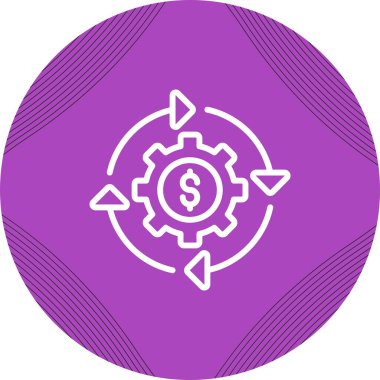 Maliyet optimizasyon simgesi, vektör illüstrasyonu