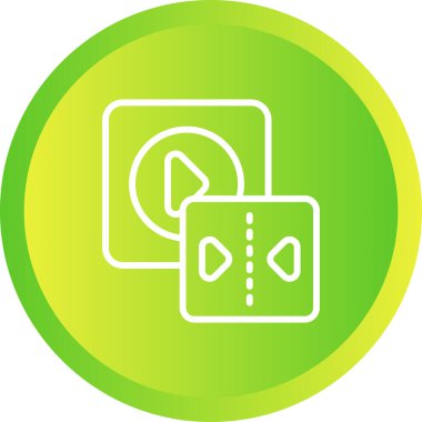 Dikey Birleştirme düğmesi, vektör illüstrasyonu