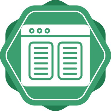 Tarayıcı simgesi. Web vektör illüstrasyonu