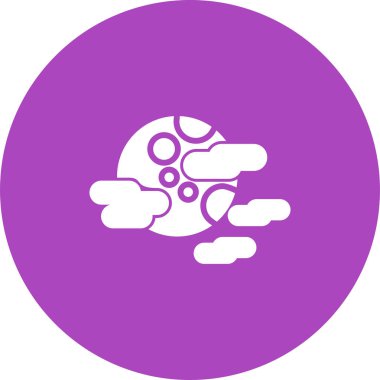 Bulut. Web simgesi basit illüstrasyon 