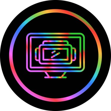 dizüstü bilgisayar simgesi, basit vektör tasarımı 