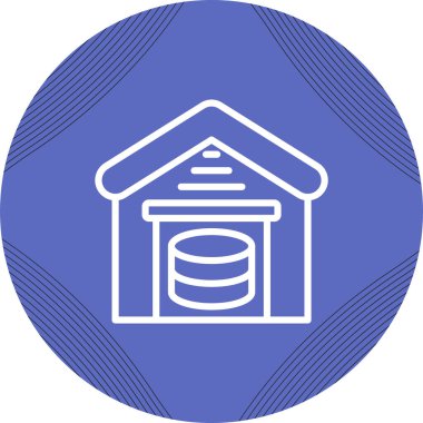  Veri Depolama Web simgesi basit illüstrasyon