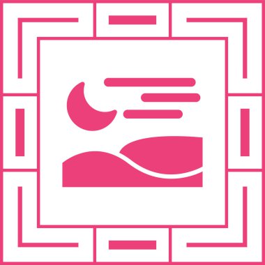 Valley Web simgesi vektör illüstrasyonu 