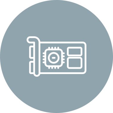 Gpu web simgesi vektör çizimi   