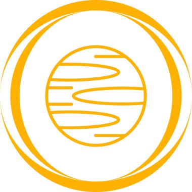 Gezegen simge vektör çizim 